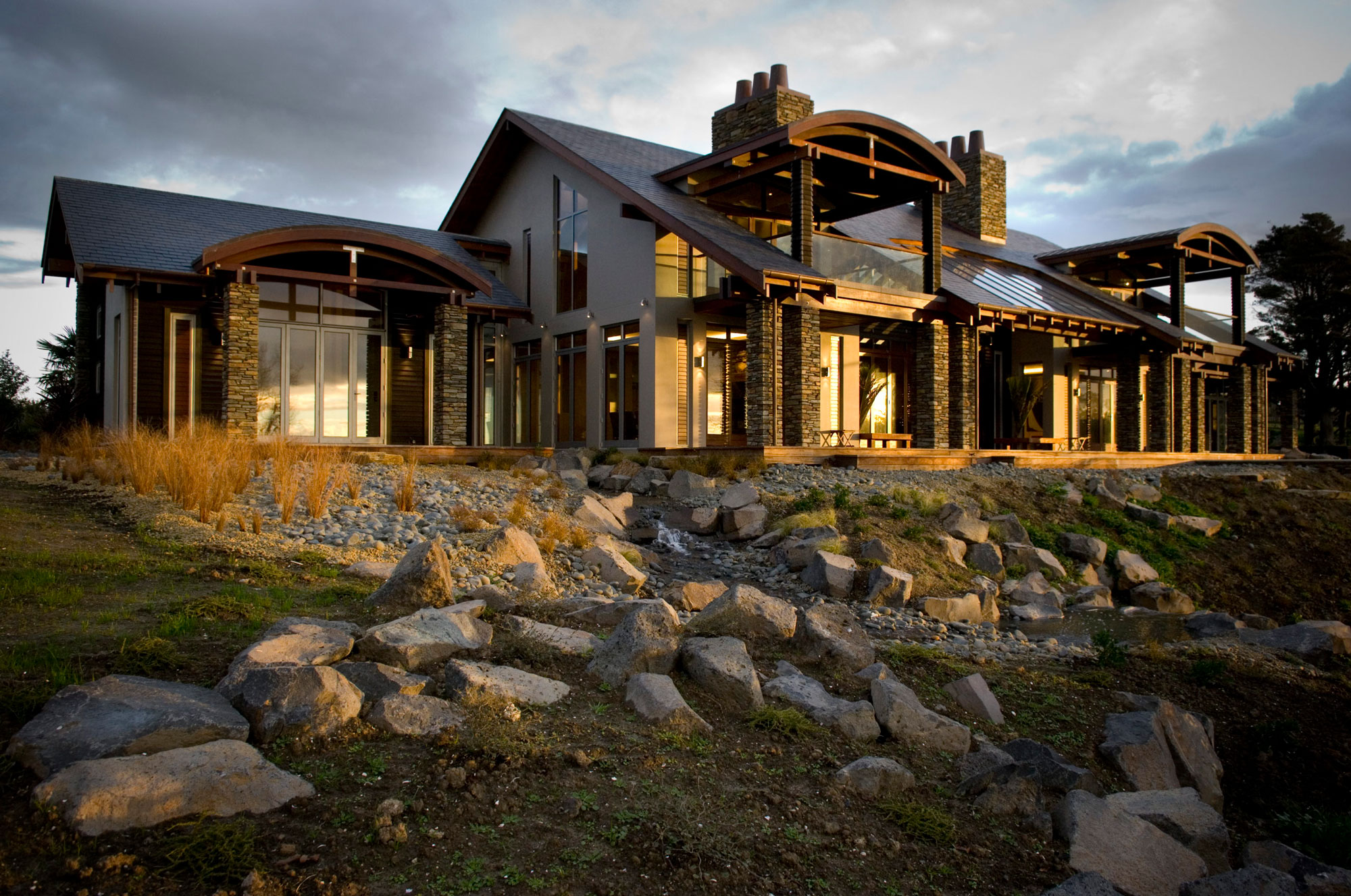 Exterior view of an architecturally designed house